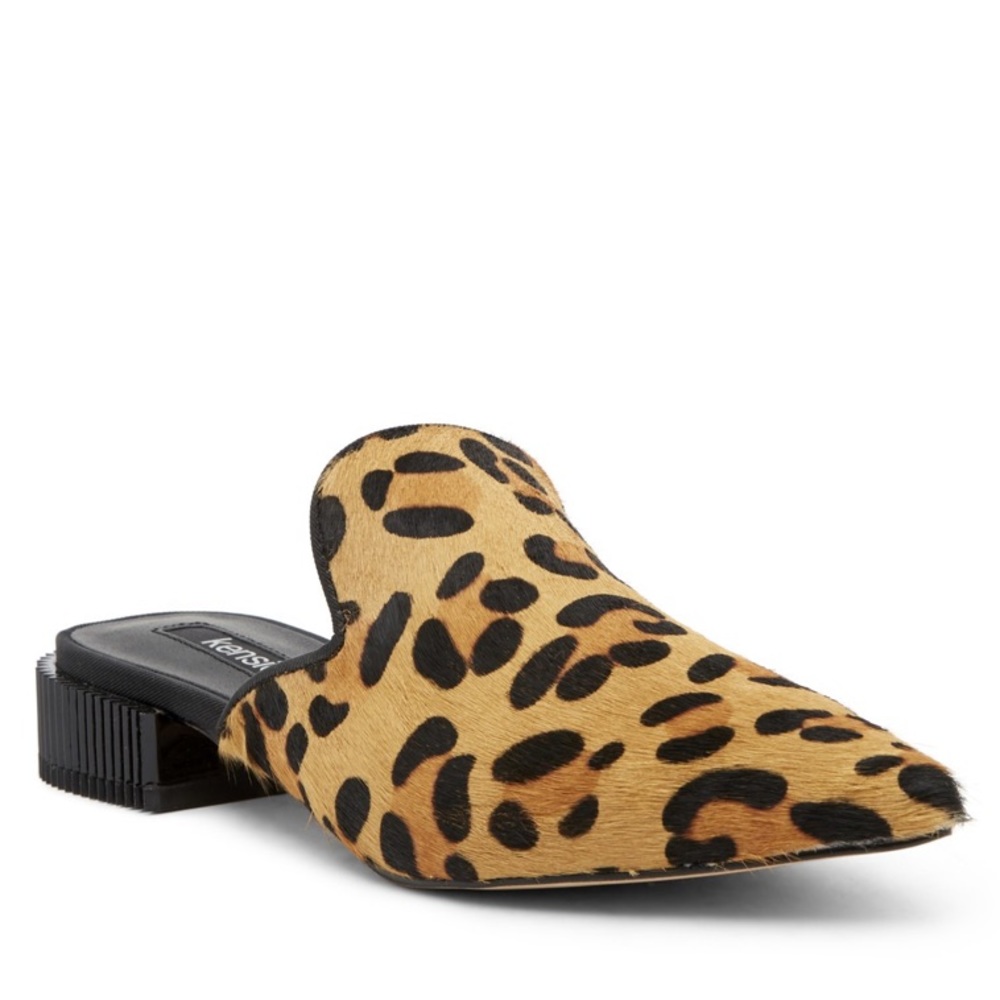 Kensie Nadette Calf Hair Leopard Mules-8.5